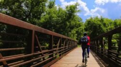 Solve Bicycle Bridge jigsaw puzzle online with 100 pieces